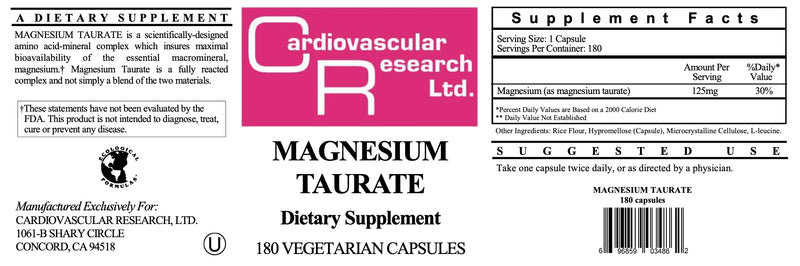 Load image into Gallery viewer, Magnesium Taurate 125 mg