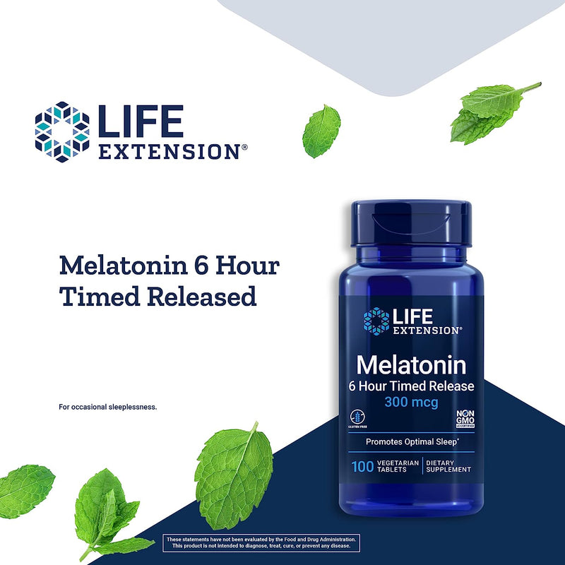 Load image into Gallery viewer, Melatonin 6 Hour Time Release - 300 mcg
