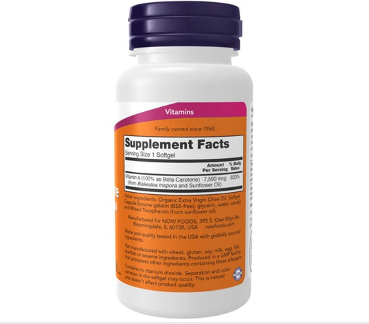 Natural Beta Carotene 25,000 IU