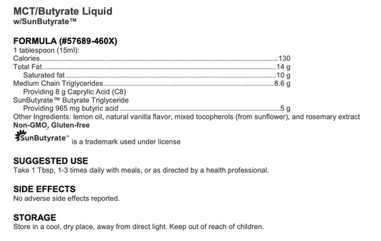 MCT/Butyrate Liquid with Sunbutyrate™