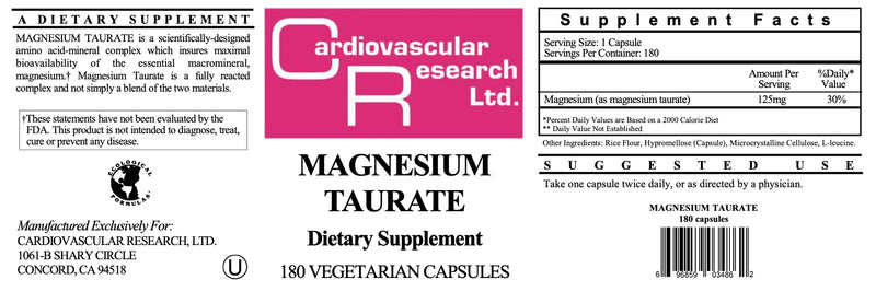 Load image into Gallery viewer, Magnesium Taurate 125 mg
