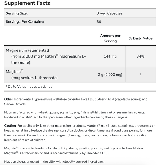 Magtein® Magnesium L- Threonate