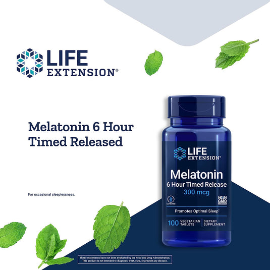 Melatonin 6 Hour Time Release - 300 mcg
