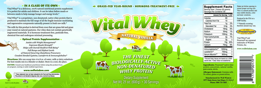 Vital Whey® Grassfed Protein - Vanilla