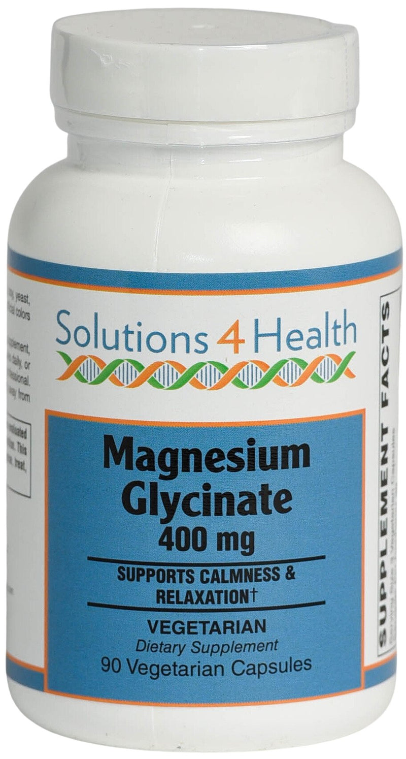 Load image into Gallery viewer, Solutions 4 Health Magnesium Glycinate 400 mg
