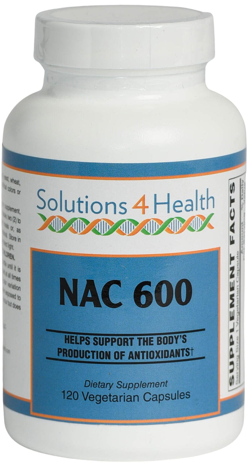 Load image into Gallery viewer, Solutions 4 Health NAC N-acetyl cysteine 600 mg
