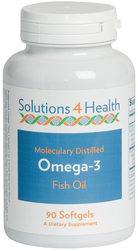 Omega-3 Fish Oil, Molecularly Distilled Softgels