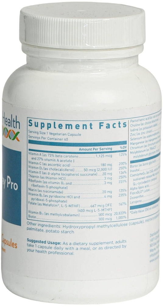 Solutions 4 Health One Per Day Pro Multi Vitamin Mineral Trace Element Formula Product Label