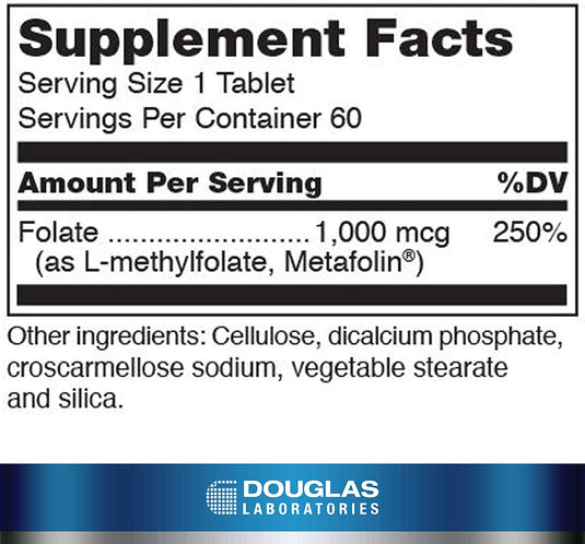 Methyl Folate 1,000mcg Metafolin®